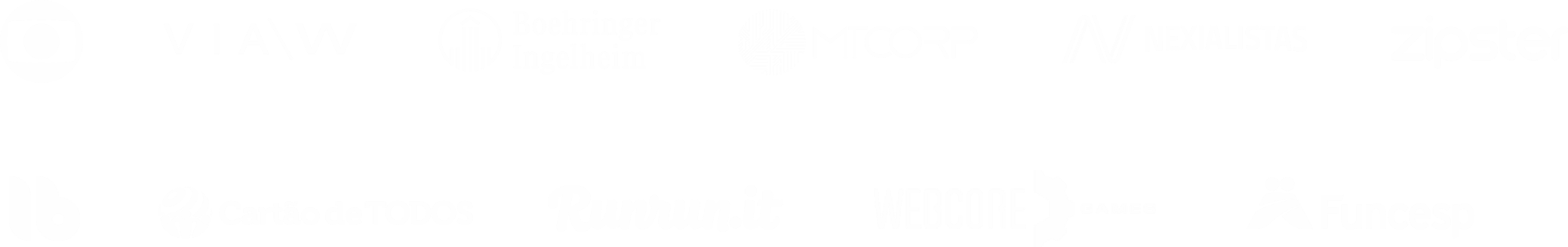 Logos of companies that have worked with Megon